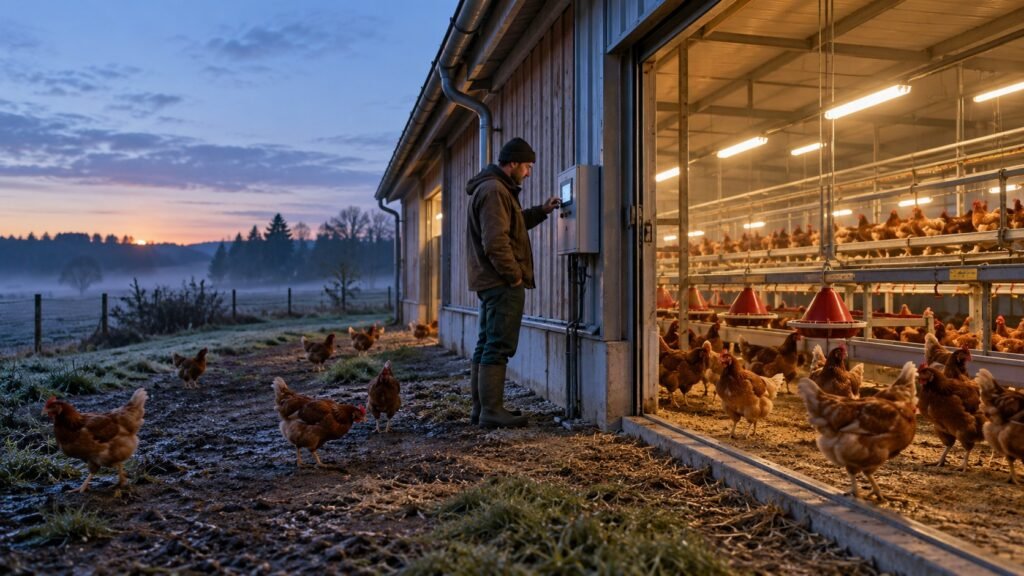 Hühnerstall morgens oder abends beleuchten?